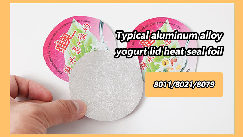 Typical Aluminum Alloy Yogurt Lid Heat Seal Foil