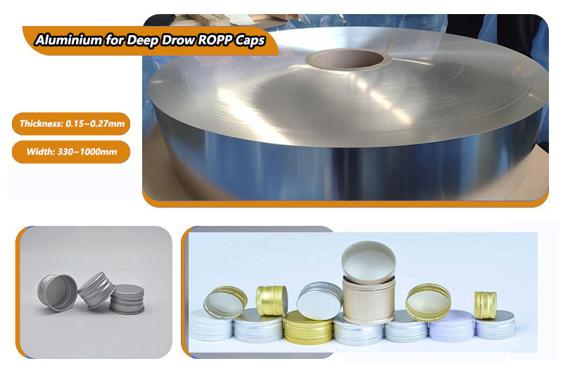 8011 3105 Aluminium Sheets for Deep Draw ROPP Caps