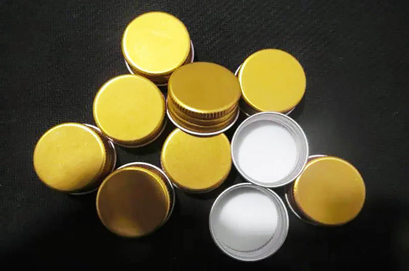  Golden Aluminum Cap with A Thread